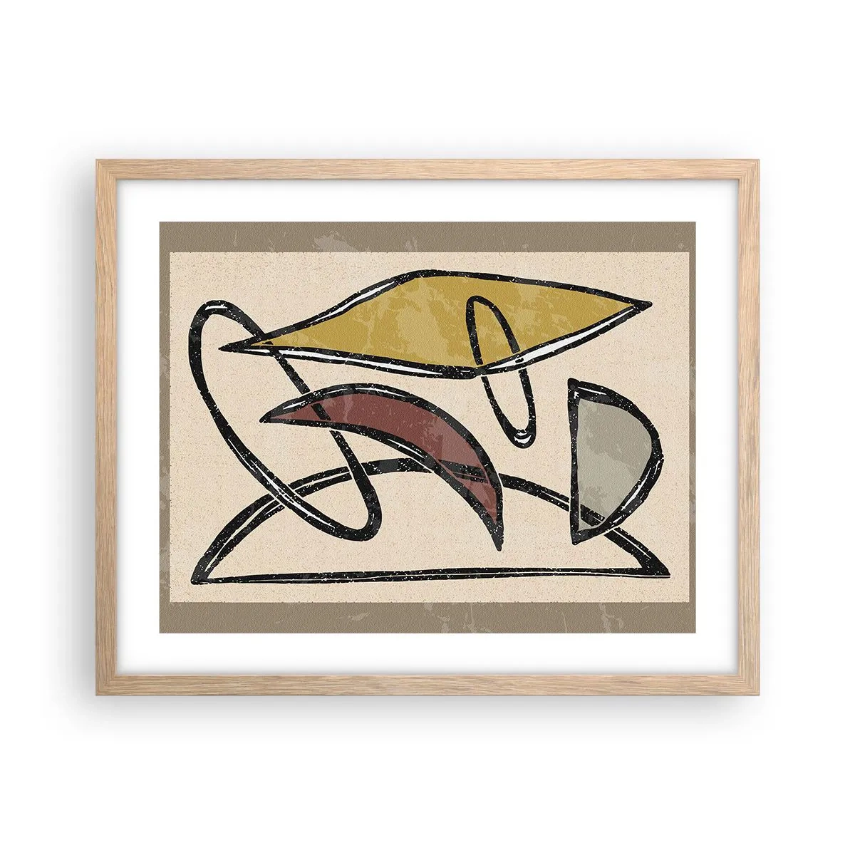 Poster in einem Rahmen aus heller Eiche - Vertikale und Horizontale - 50x40 cm