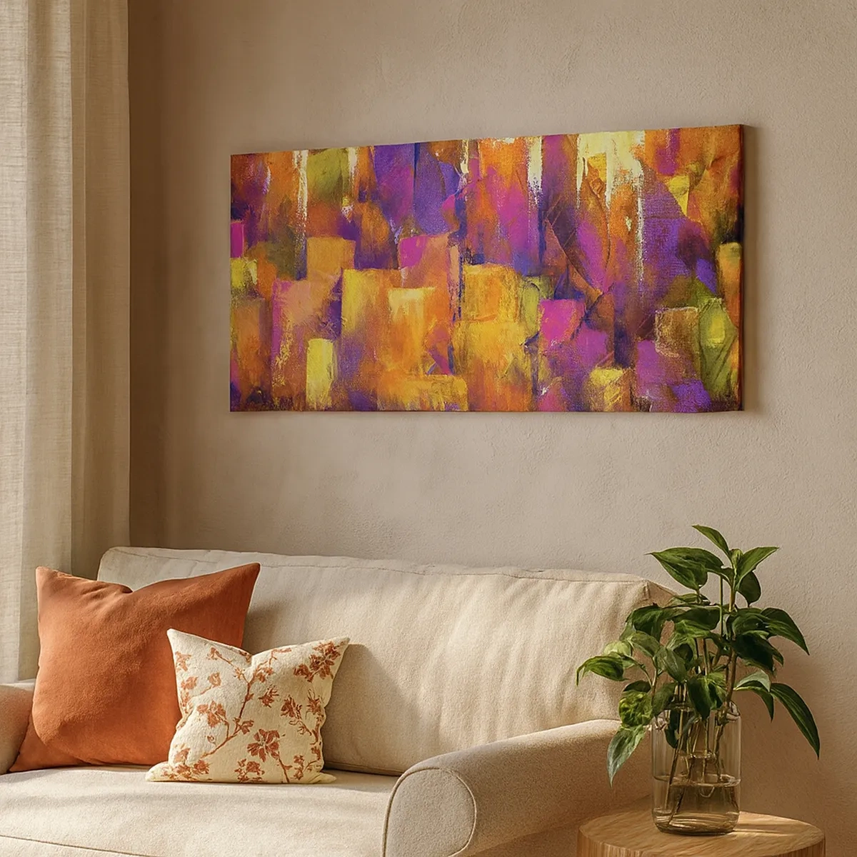 Bild auf Leinwand - Leinwandbild - Metropolitische Komposition - 30x30 cm