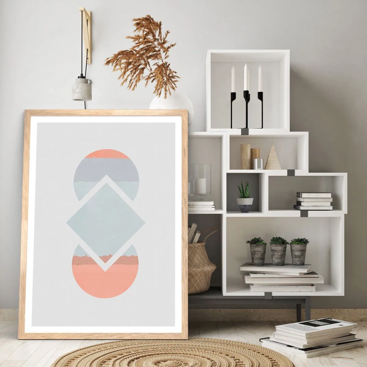 Poster in einem Rahmen aus heller Eiche - Die Situation ist klar - 70x100 cm