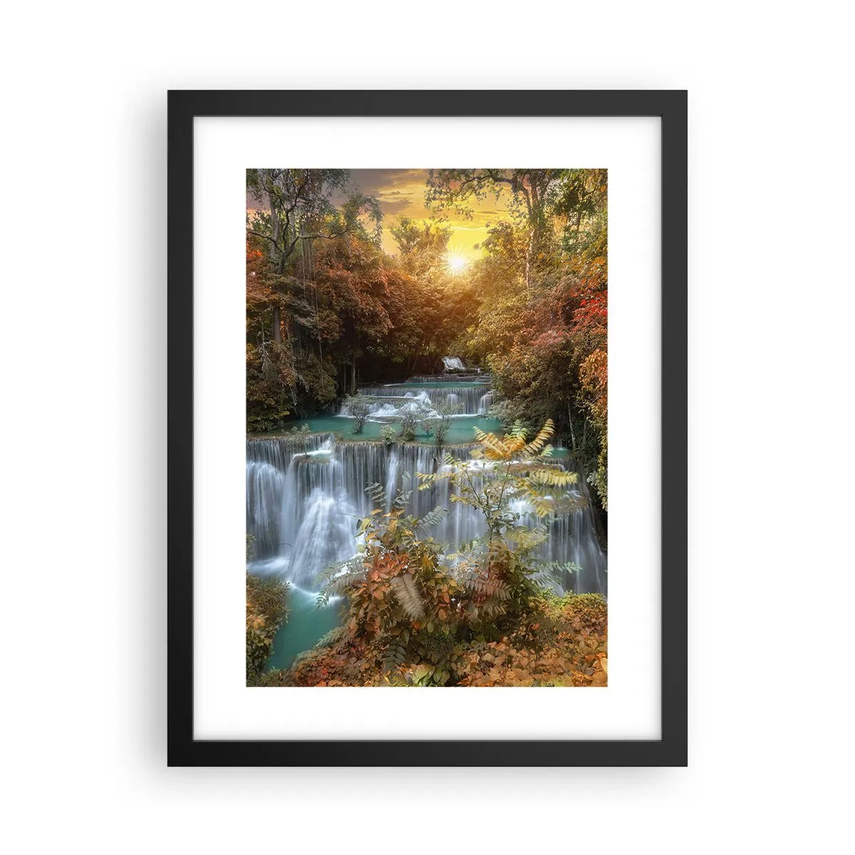 Poster in einem schwarzem Rahmen - Versteckter Schatz des Waldes - 30x40 cm