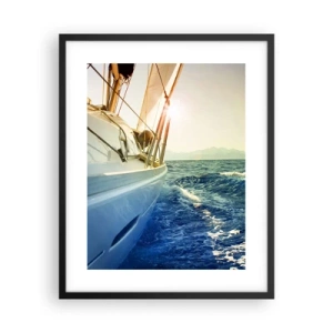 Poster in einem schwarzem Rahmen - Auf ins Abenteuer - 40x50 cm