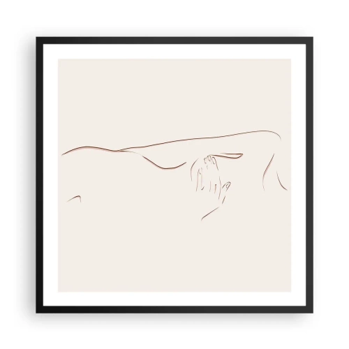 Poster in einem schwarzem Rahmen - Die Form des Verlangens - 60x60 cm