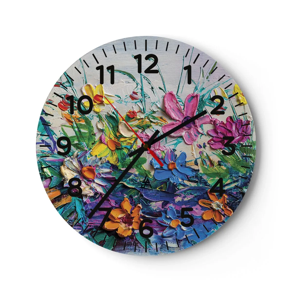 Wanduhr - Glasuhr - Überhaupt kein Stillleben - 30x30 cm