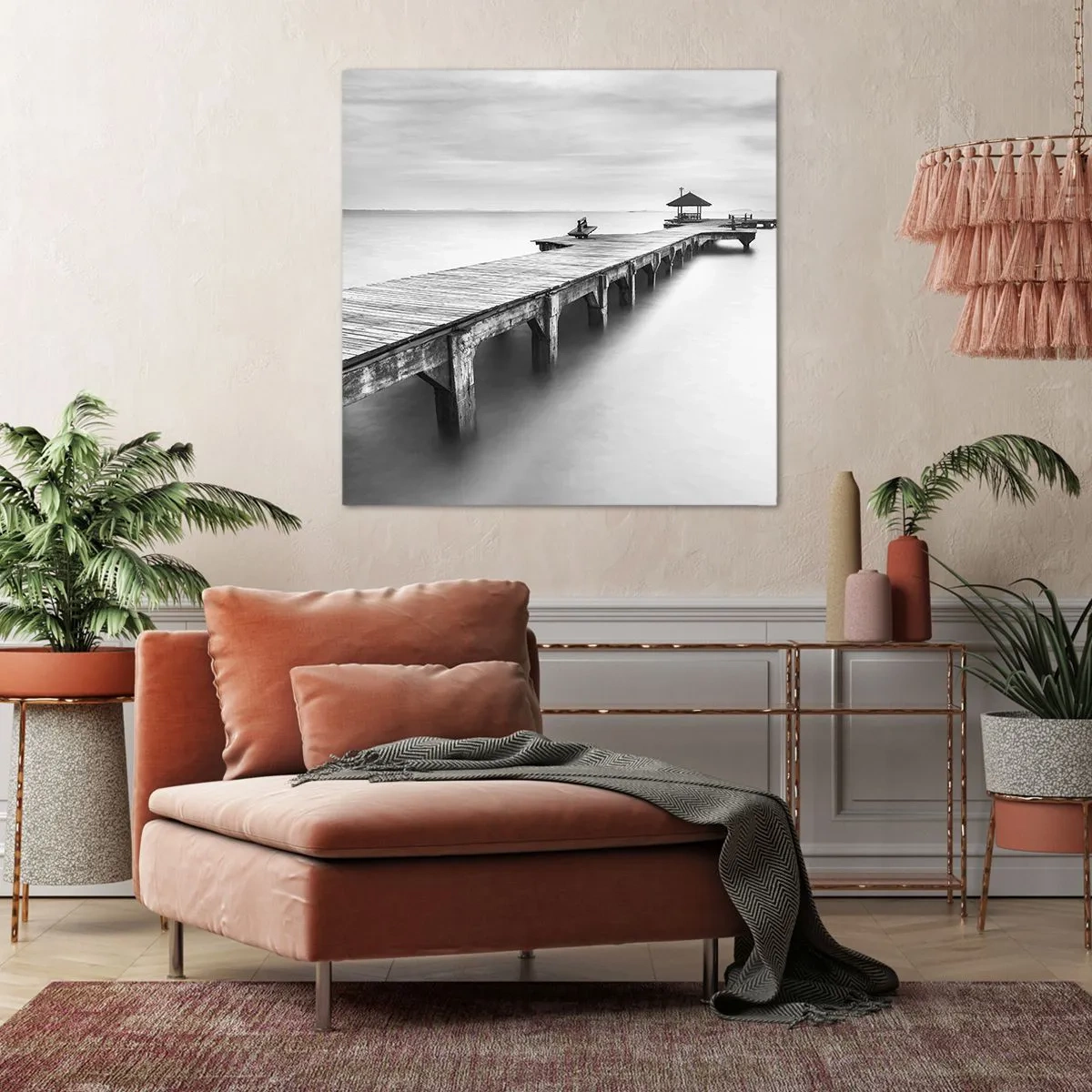 Bild auf Leinwand - Leinwandbild - In die Ferne - 40x40 cm