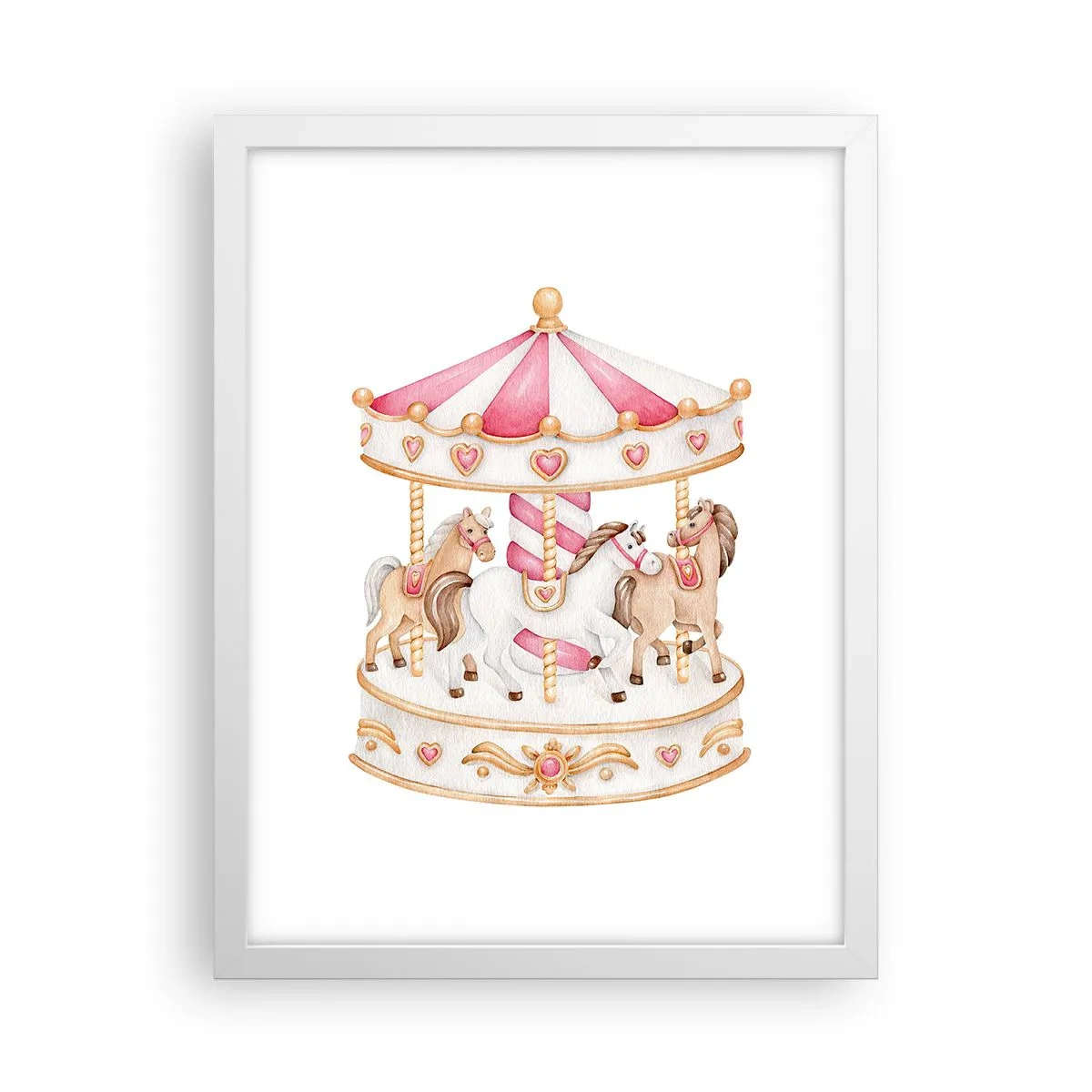 Poster in einem weißen Rahmen - Süße Welt der Kindheit - 30x40 cm