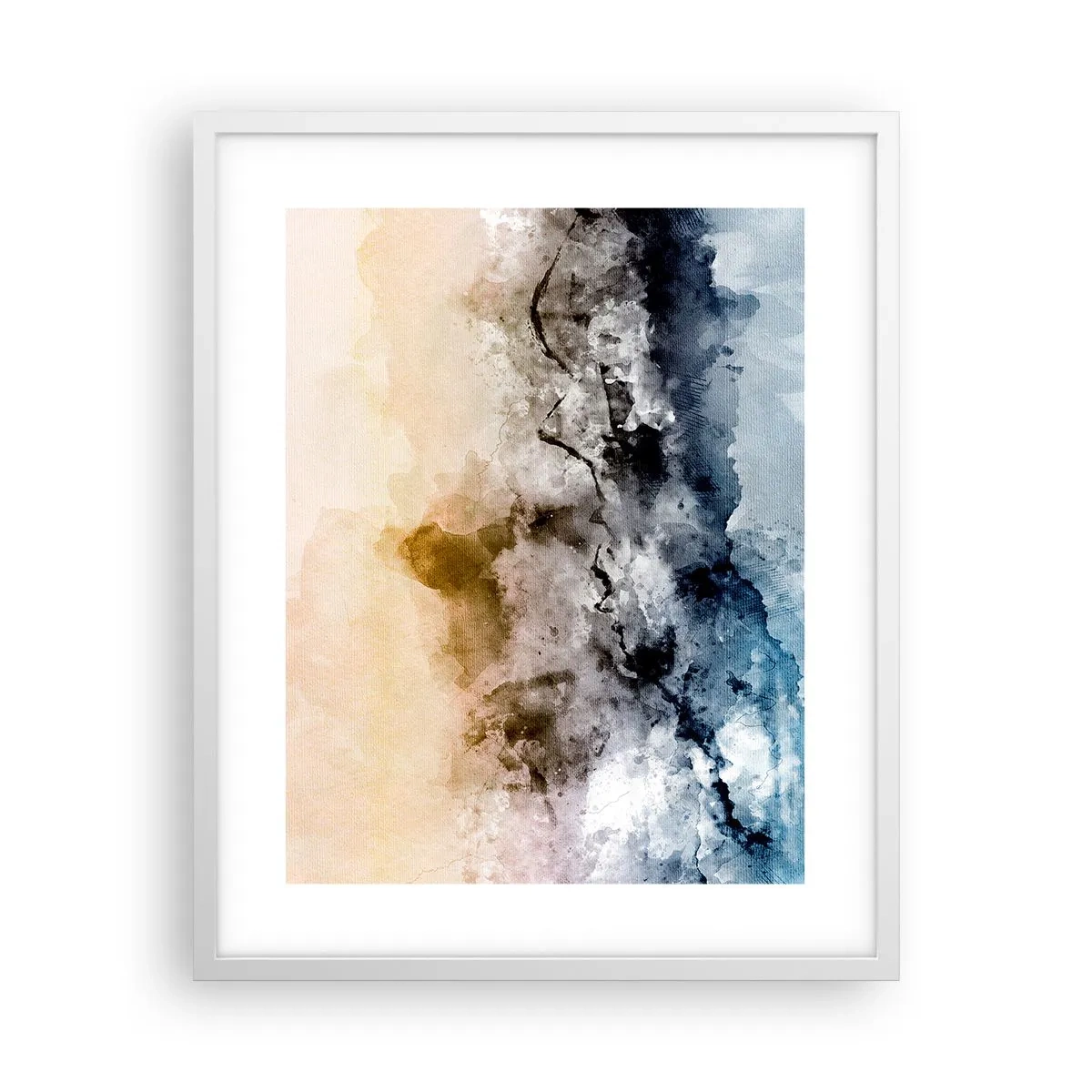 Poster in einem weißen Rahmen - In einer Nebelwolke ertrunken - 40x50 cm