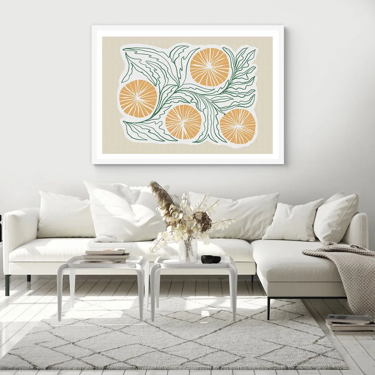 Poster in einem weißen Rahmen - Ethnisch mit einem Hauch von Abstraktion - 50x40 cm