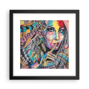 Poster in einem schwarzem Rahmen - Sei still, bis du verstehst - 30x30 cm