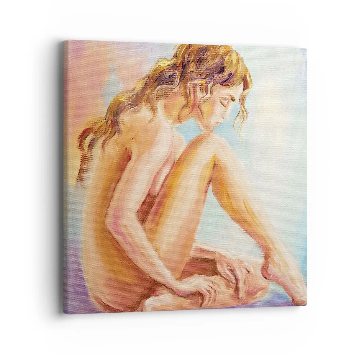 Bild auf Leinwand - Leinwandbild - Akt der Jugend - 40x40 cm