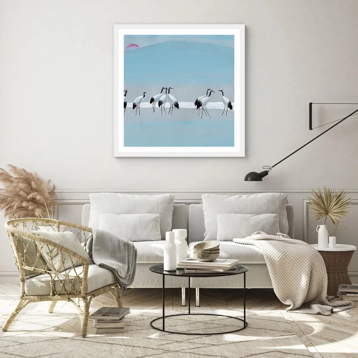 Poster in einem weißen Rahmen - Nach einem heißen Tag - 40x40 cm