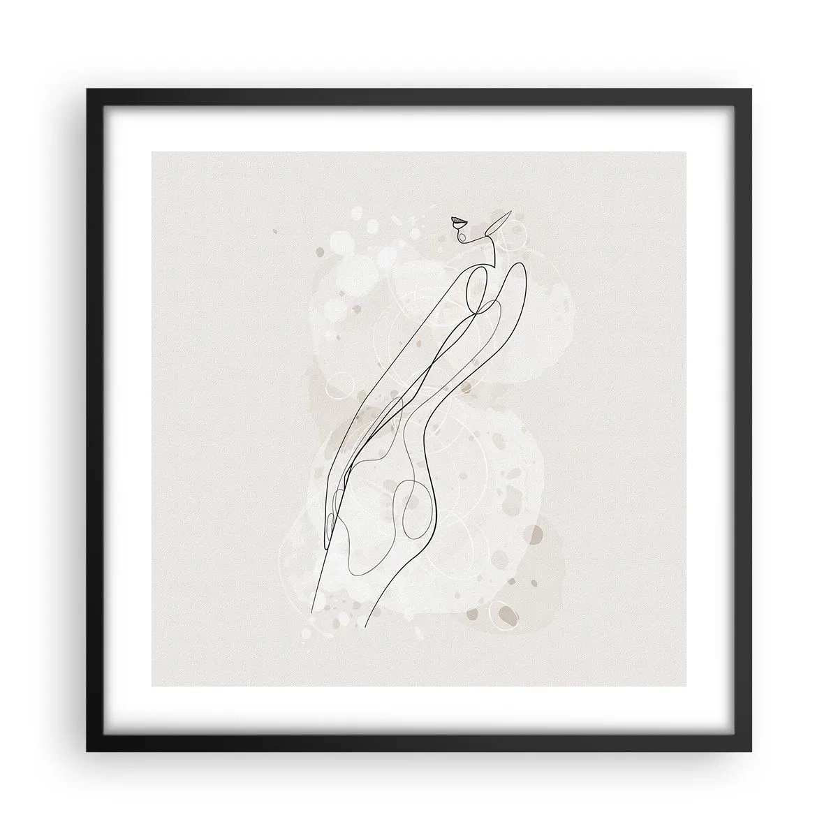 Poster in einem schwarzem Rahmen - Der Blick schweift - 50x50 cm