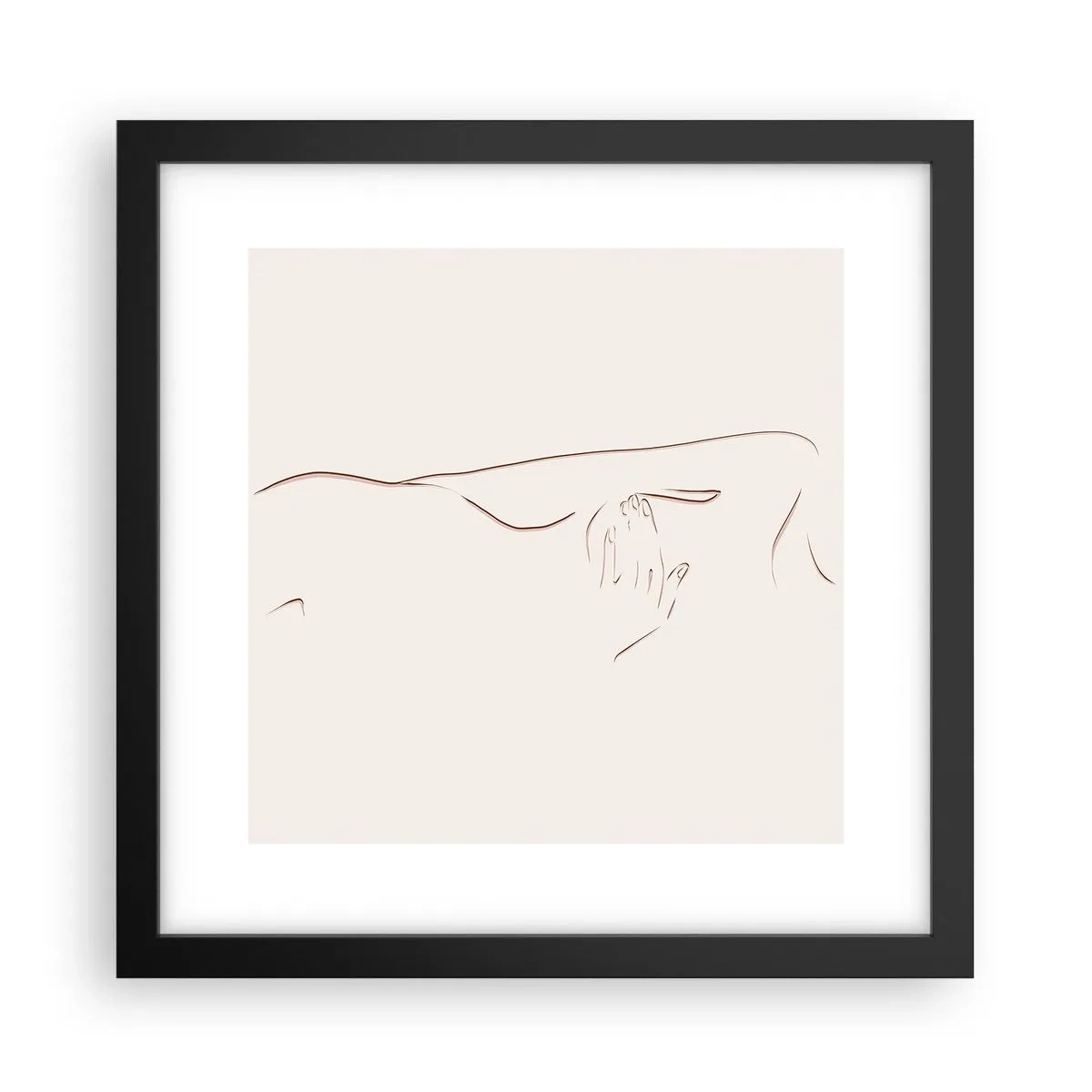 Poster in einem schwarzem Rahmen - Die Form des Verlangens - 30x30 cm
