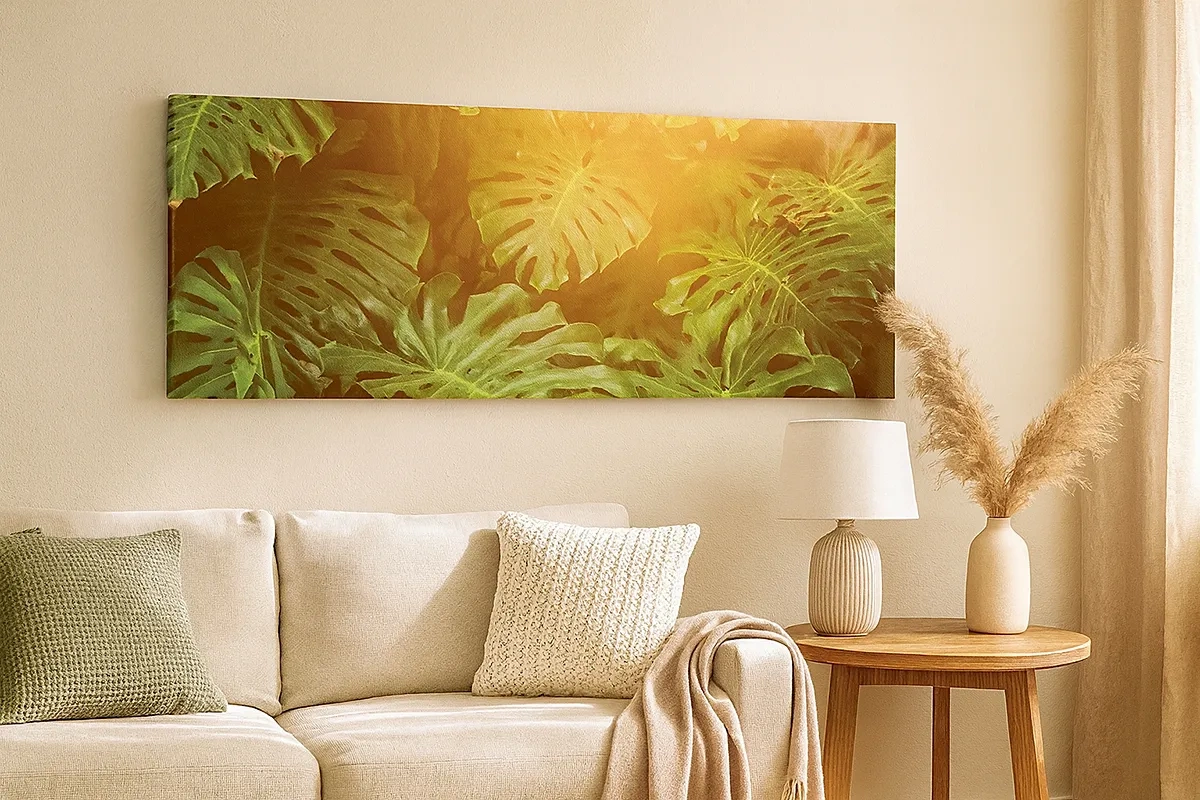 Bild auf Leinwand - Leinwandbild - Ins Grüne tretren... - 30x30 cm