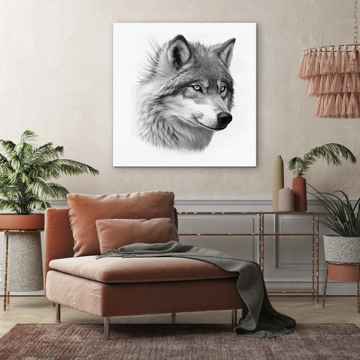 Bild auf Leinwand - Leinwandbild - Alpha – ohne Zweifel - 50x50 cm