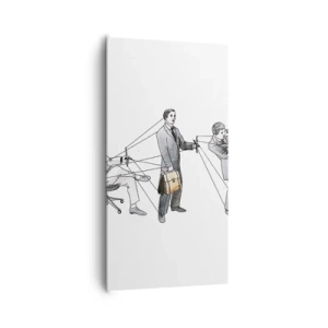 Bild auf Leinwand - Leinwandbild - Jeder hat seinen Meister - 65x120 cm