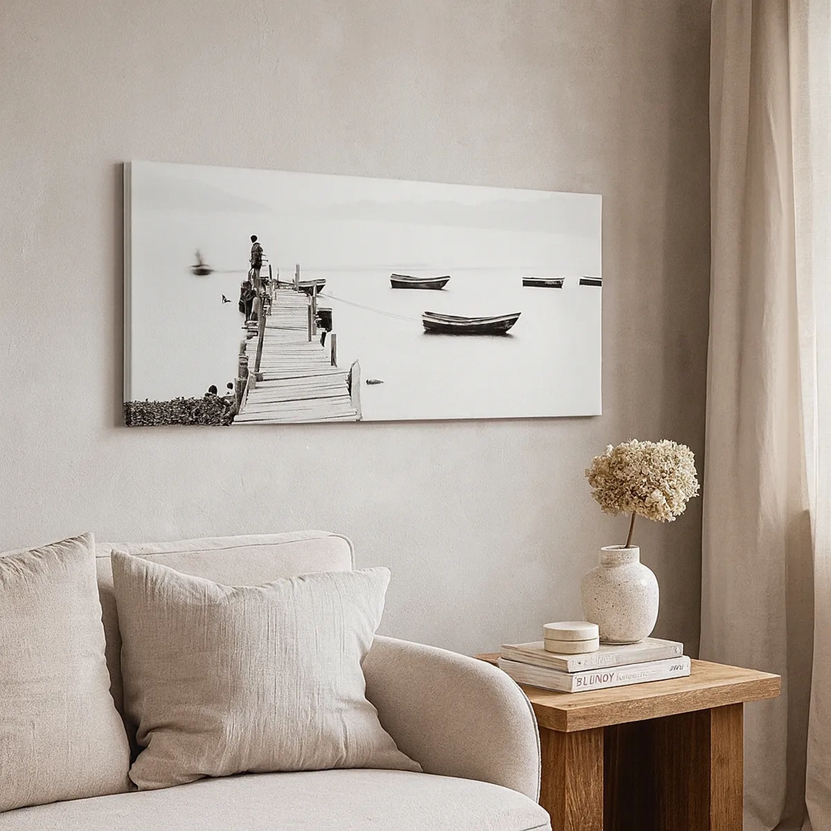 Bild auf Leinwand - Leinwandbild - Ruhig und sauber über dem Wasser - 30x30 cm