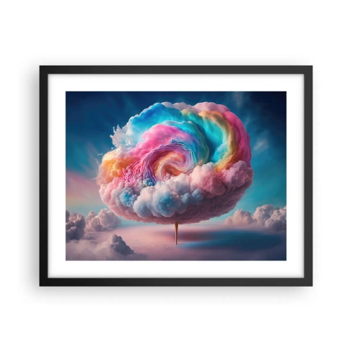 Poster in einem schwarzem Rahmen - Traum von einem Vergnügungspark - 50x40 cm