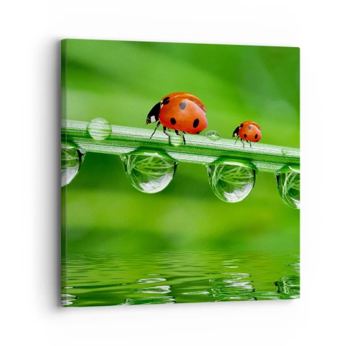 Bild auf Leinwand - Leinwandbild - Den ganzen Sommer unterwegs - 30x30 cm