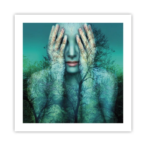 Poster - Eingetaucht in Blau - 50x50 cm