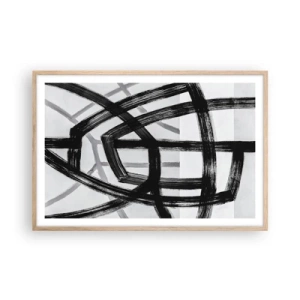 Poster in einem Rahmen aus heller Eiche - Bautiefe - 91x61 cm