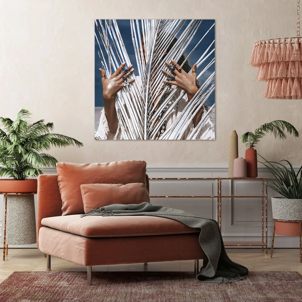 Bild auf Leinwand - Leinwandbild - Das Mädchen des Schamanen? - 50x50 cm