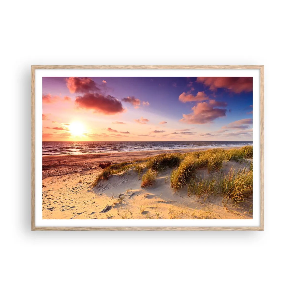 Poster in einem Rahmen aus heller Eiche - Die Luft riecht schon im Sommer - 100x70 cm