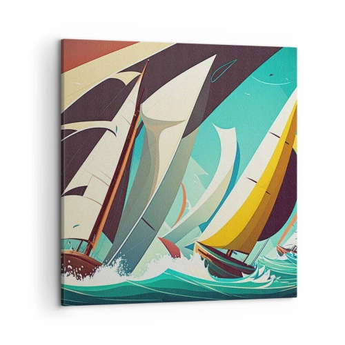 Bild auf Leinwand - Leinwandbild - Viel Glück mit den Elementen - 50x50 cm