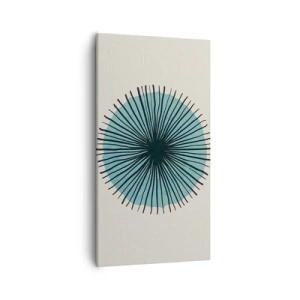 Bild auf Leinwand - Leinwandbild - Strahlend im Blau - 55x100 cm