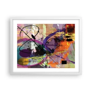 Poster in einem weißen Rahmen - Du kannst geradeaus oder umhergehen - 50x40 cm