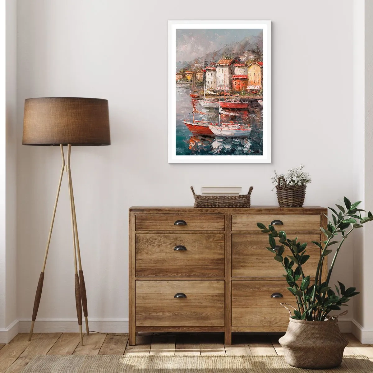 Poster in einem weißen Rahmen - Romantische Oase - 30x40 cm