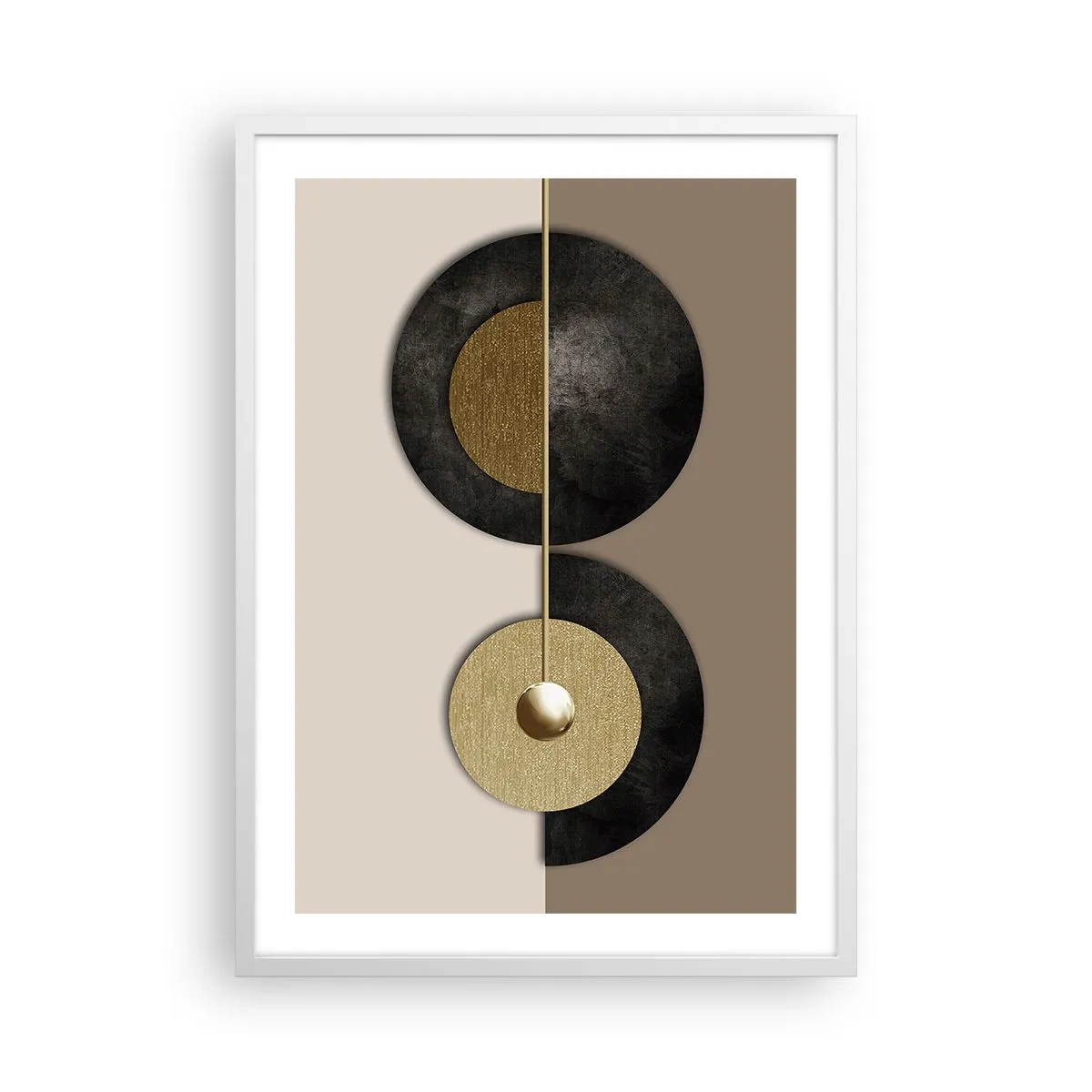 Poster in einem weißen Rahmen - Variationen rund um den Kreis - 50x70 cm