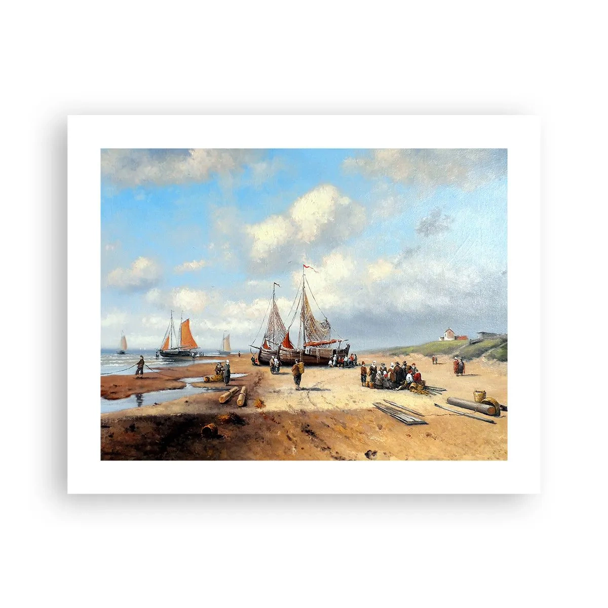 Poster - Nach einem erfolgreichen Fischfang - 50x40 cm