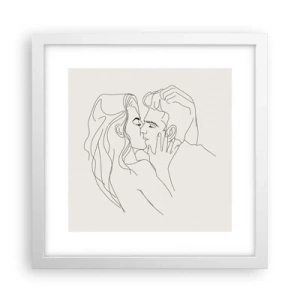 Poster in einem weißen Rahmen - Verstrickt im Gefühl - 30x30 cm