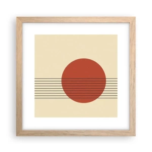 Poster in einem Rahmen aus heller Eiche - Immer wieder und weiter - 30x30 cm