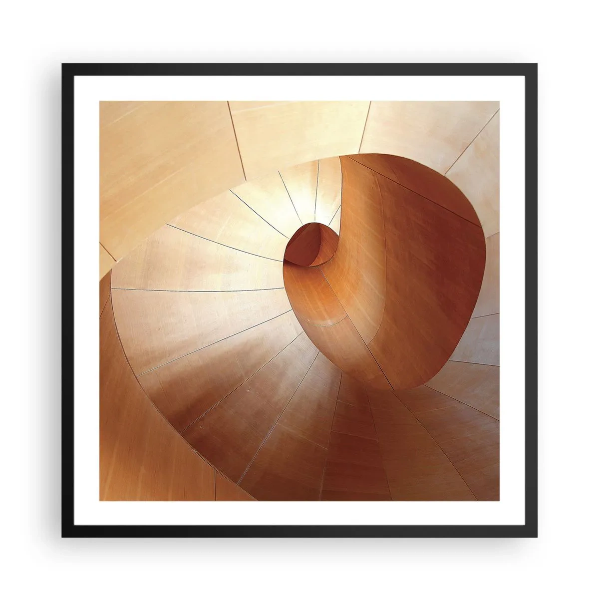 Poster in einem schwarzem Rahmen - Architektonische Serpentine - 60x60 cm