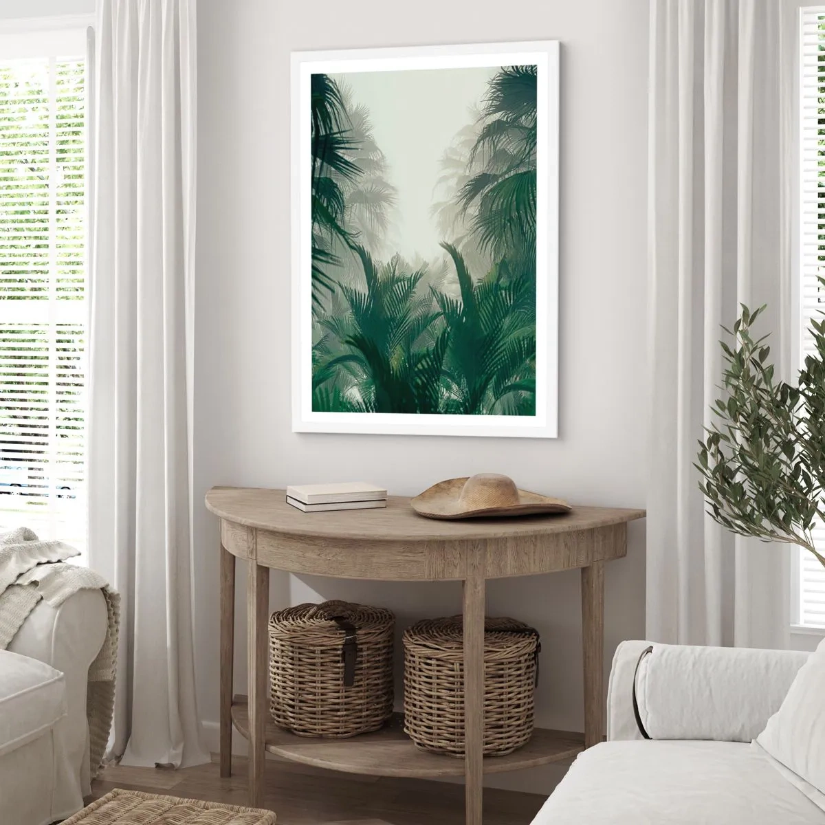 Poster in einem weißen Rahmen - Tropisches Geheimnis - 50x70 cm