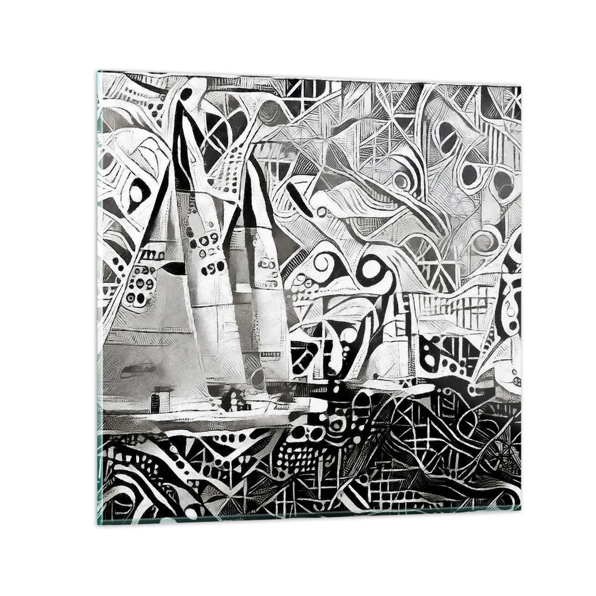 Glasbild - Bild auf glas - Zwischen den Wellen - 50x50 cm