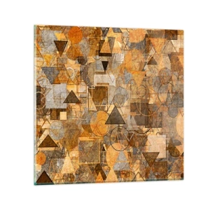 Glasbild - Bild auf glas - Die Welt in Form - 30x30 cm