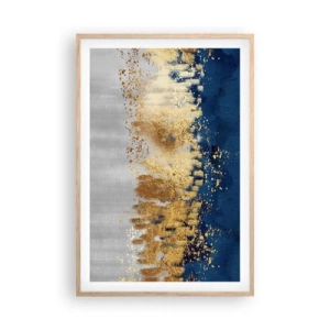 Poster in einem Rahmen aus heller Eiche - Moderne Komposition mit Glanz - 61x91 cm