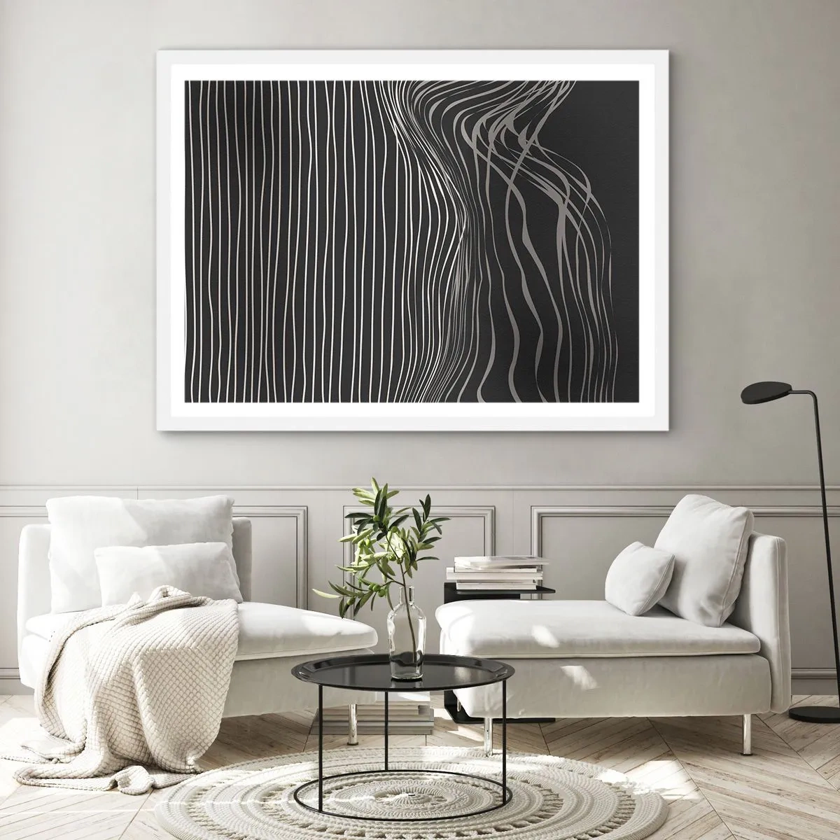 Poster in einem weißen Rahmen - Rhythmus und Akzent - 100x70 cm