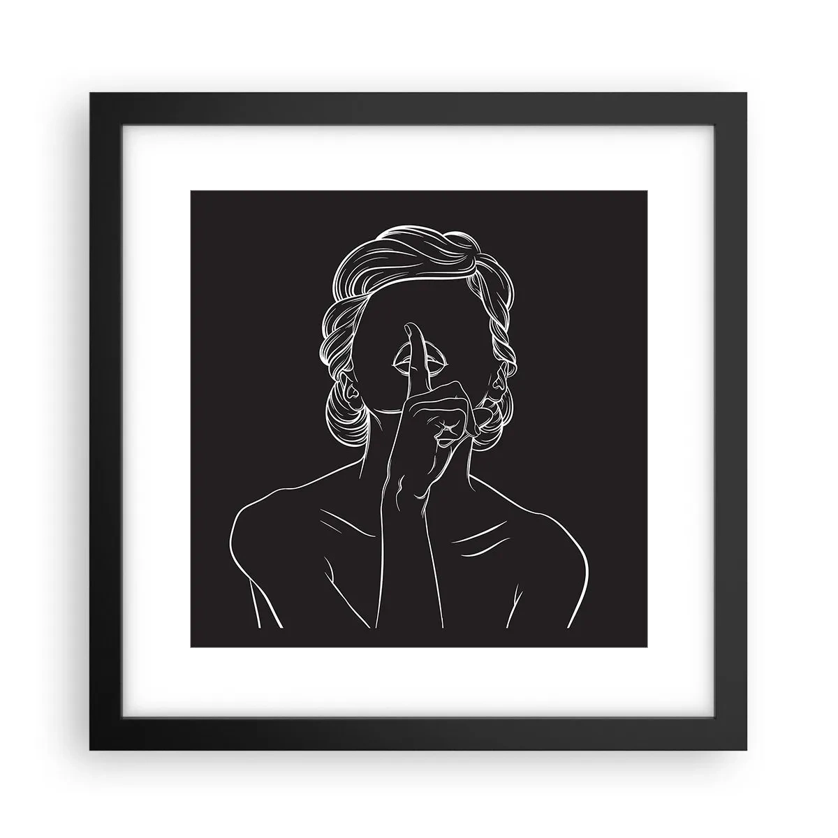 Poster in einem schwarzem Rahmen - Schönheit erblüht in der Stille - 30x30 cm