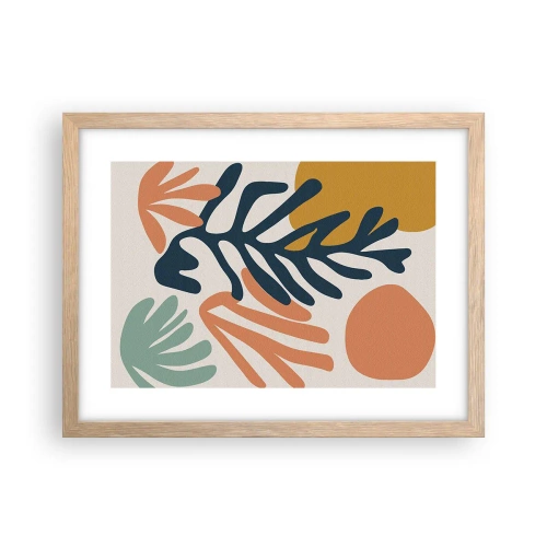 Poster in einem Rahmen aus heller Eiche - Korallenmeere - 40x30 cm