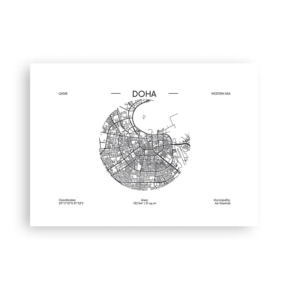 Poster - Anatomie von Doha - 70x50 cm