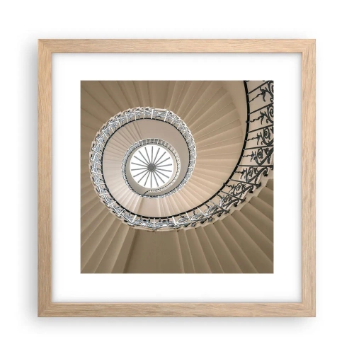 Poster in einem Rahmen aus heller Eiche - Im Inneren der Muschel - 30x30 cm