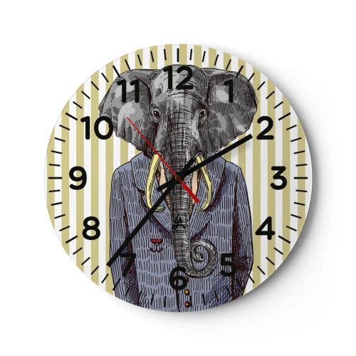 Wanduhr - Glasuhr - Von Natur aus elegant - 40x40 cm