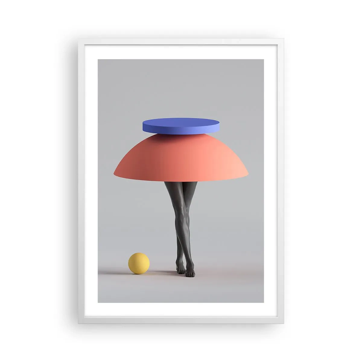 Poster in einem weißen Rahmen - Surrealistische Komposition - 50x70 cm