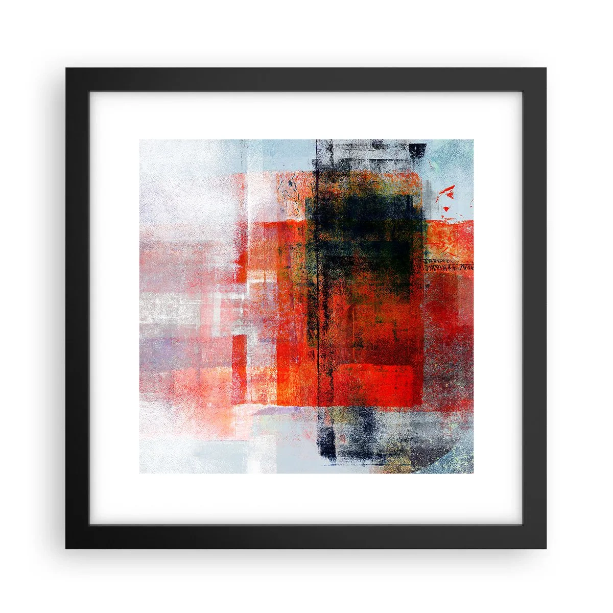 Poster in einem schwarzem Rahmen - Komposition leuchtet - 30x30 cm