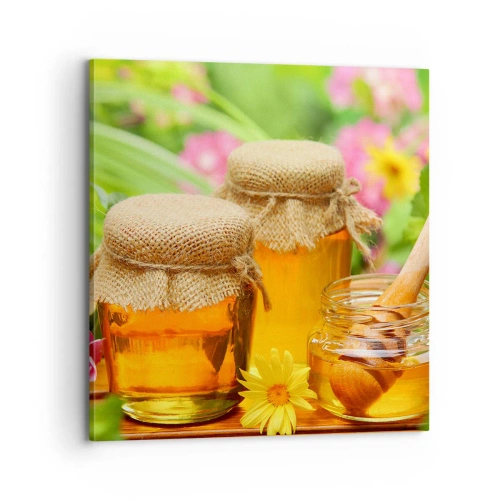 Bild auf Leinwand - Leinwandbild - Süß und blumig - 70x70 cm