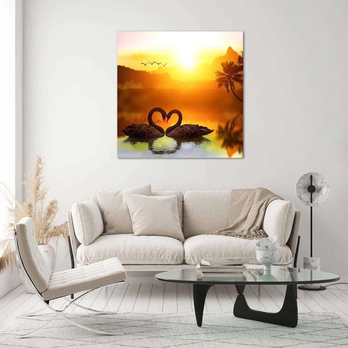 Glasbild - Bild auf glas - Alles passt zusammen - 50x50 cm