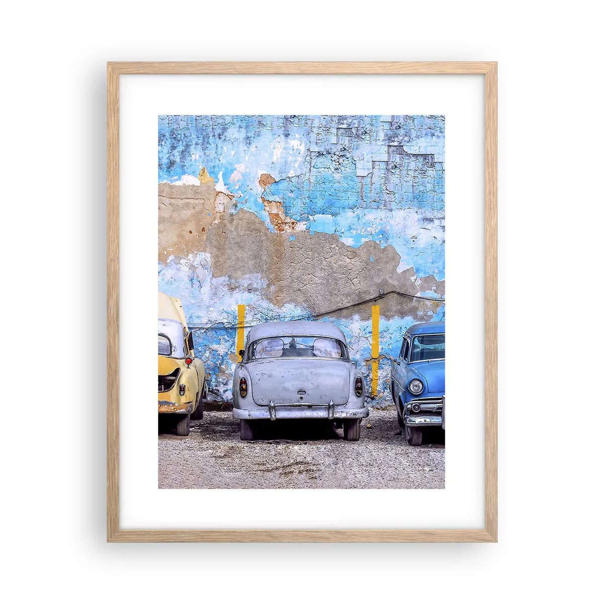 Poster in einem Rahmen aus heller Eiche - Treffen der Veteranen - 40x50 cm